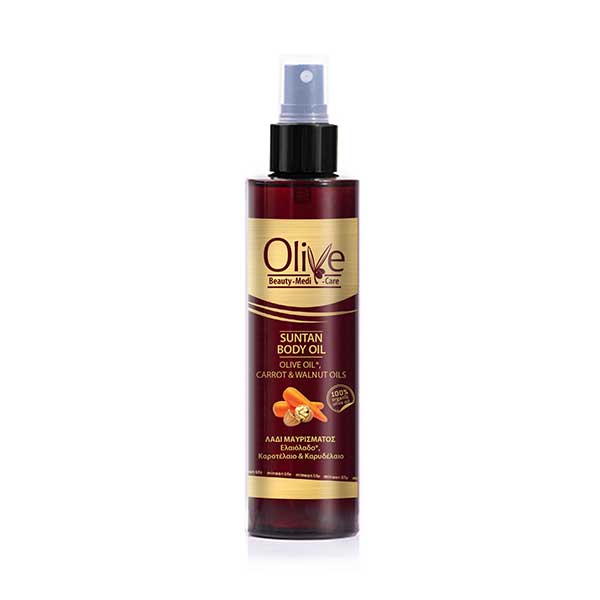 Suntan Body Oil – Organic Olive Oil, Carrot & Walnut Oils
